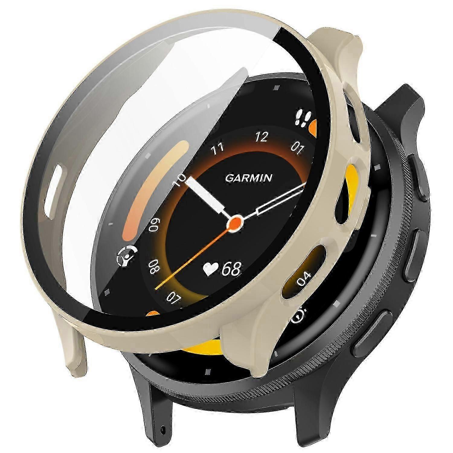 For Garmin Venu 3 PC Case with Tempered Glass Screen Protector Scratch Resistant Watch Cover - JZ