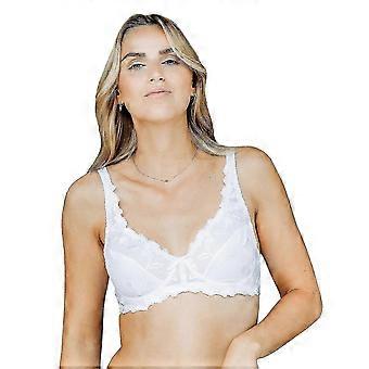 11478-5 Women'S White Embroidered Underwired Cup Bra
