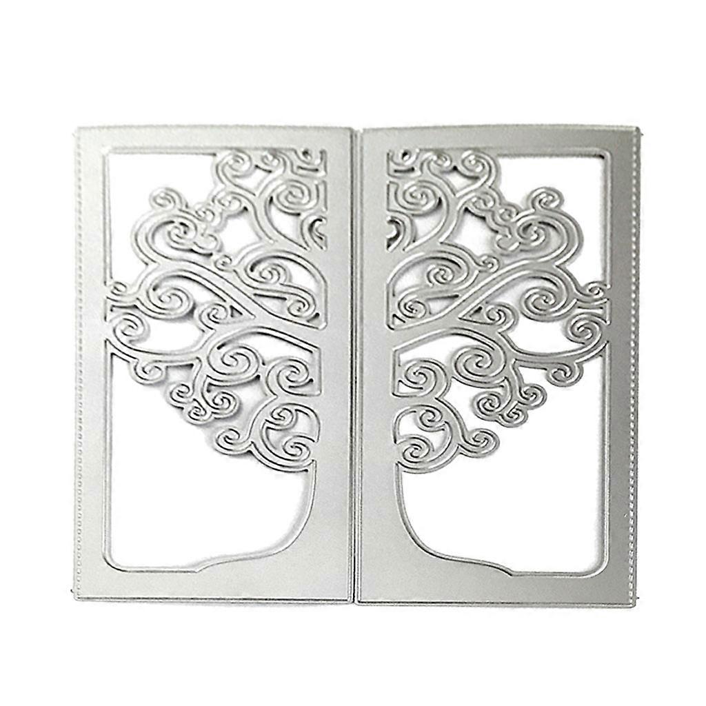 Ευχές Δέντρο Κοπής Μετάλλων Μήτρες Stencil DIY Scrapbooking Άλμπουμ Σφραγίδα Χάρτινη κάρτα Ανάγλυφο Craft Decor Ασημί