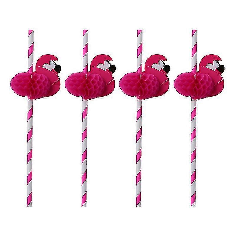 30pcs Flamingo Straws