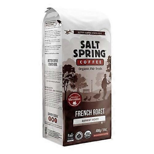 Salt forårskaffe Økologisk fransk ristet hele bønner mørkeste ristning, 400 gram (kasse med 8)