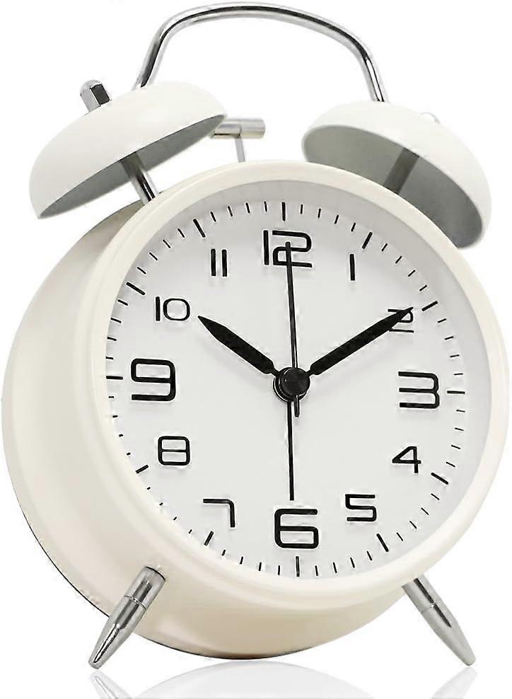 Alarm Clock 3D Dial with Backlight Function Desk Table Clock White