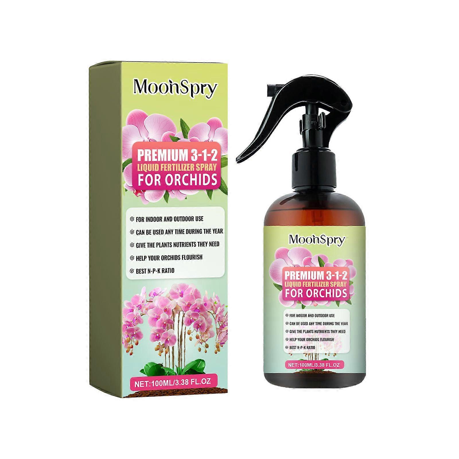 Premium 3-1-2 Fertilizzante Liquido Spray per Orchidee - Aumenta la Crescita e lo Sviluppo delle Radici, 100ml