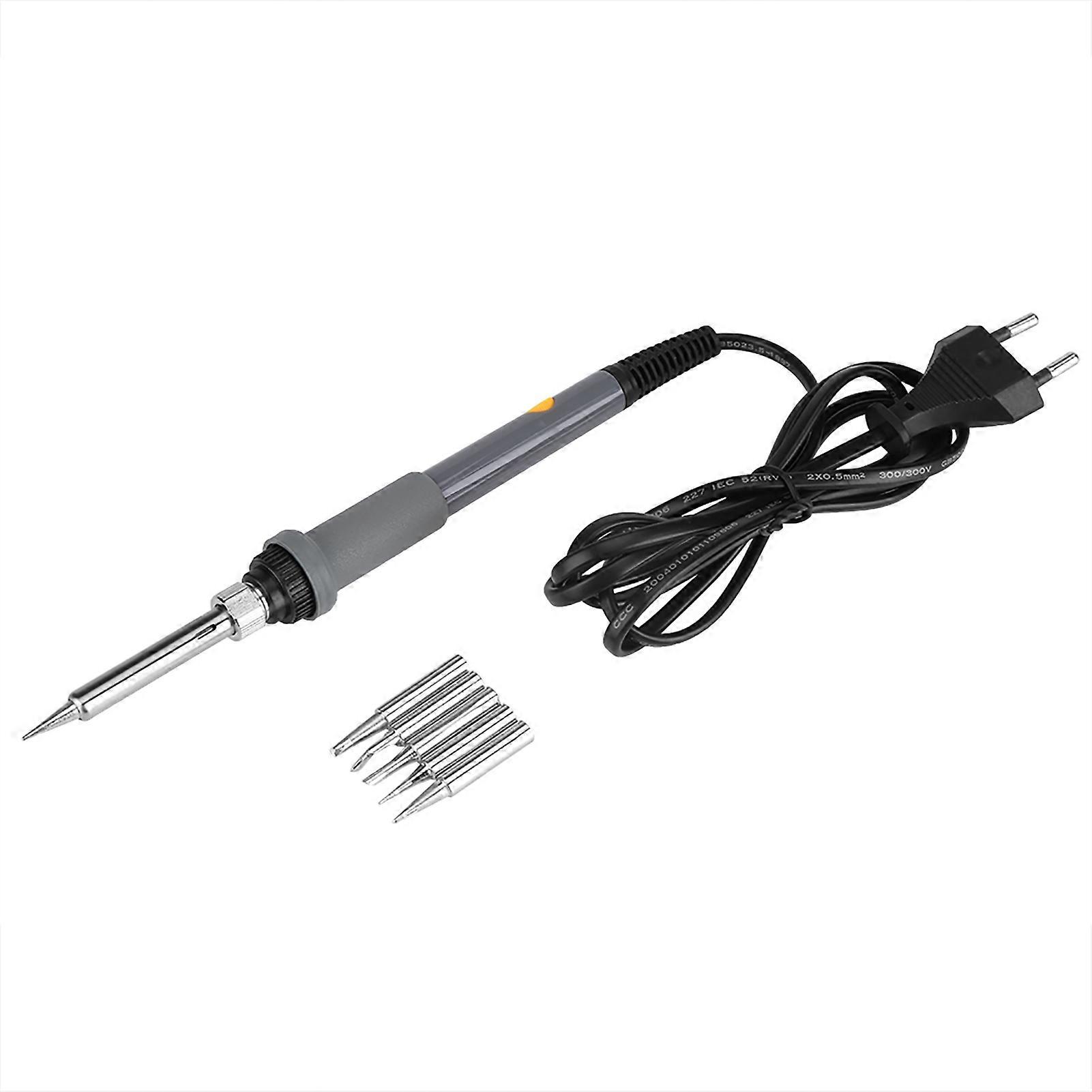 60WSoldering Iron Hand Tool Kit with Adjustable Temperature5Welding Head