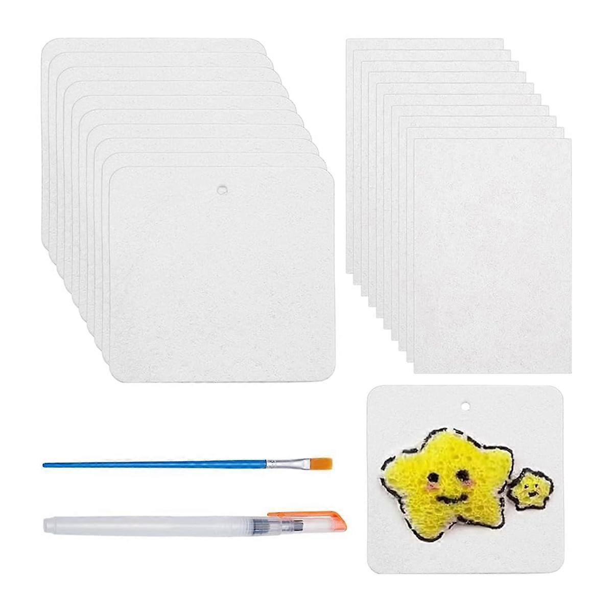 20 Pcs Magic Foam Texture Paper 3D Drawing Magic Canvas Sponge for Acrylics Painting DIY 3D Art Dra