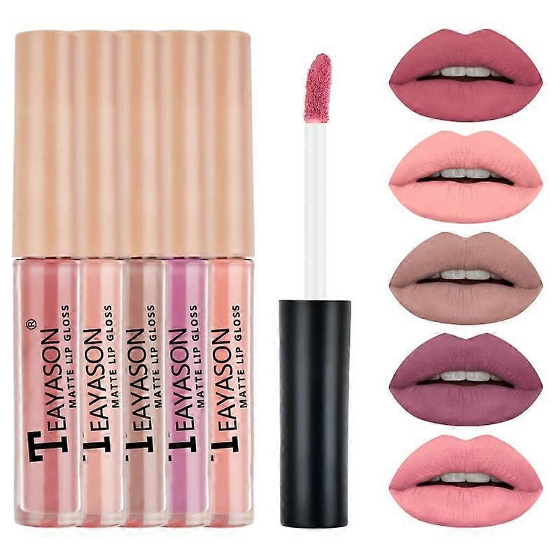 6PCS/Set HANDAIYAN Matte Lipstick Set Lasting Moisturing Lip Gloss Liquid