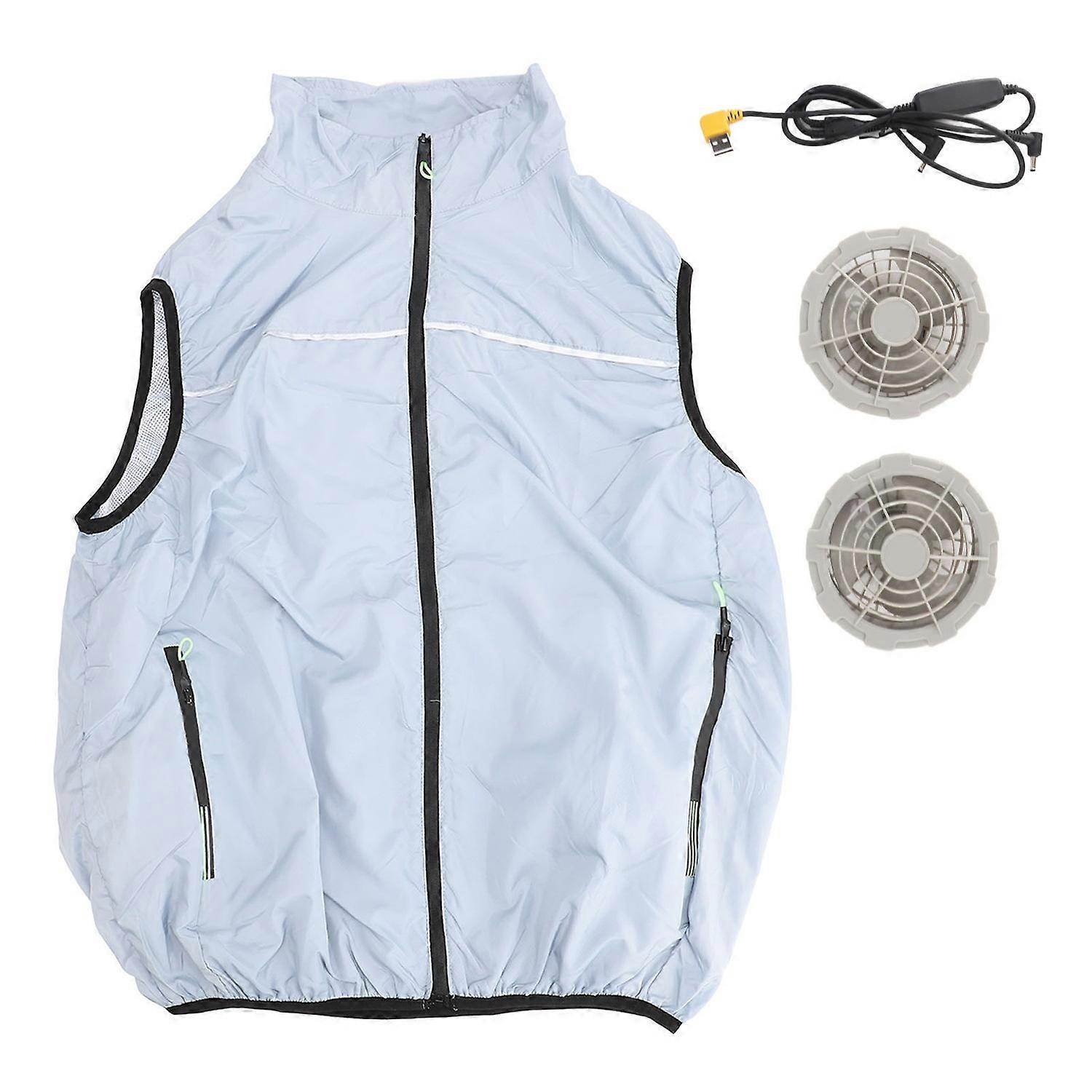 Air Conditioned Work Clothes Vest with Fan USB Power Summer Cooling Labor Protection 3 Levels Adjust