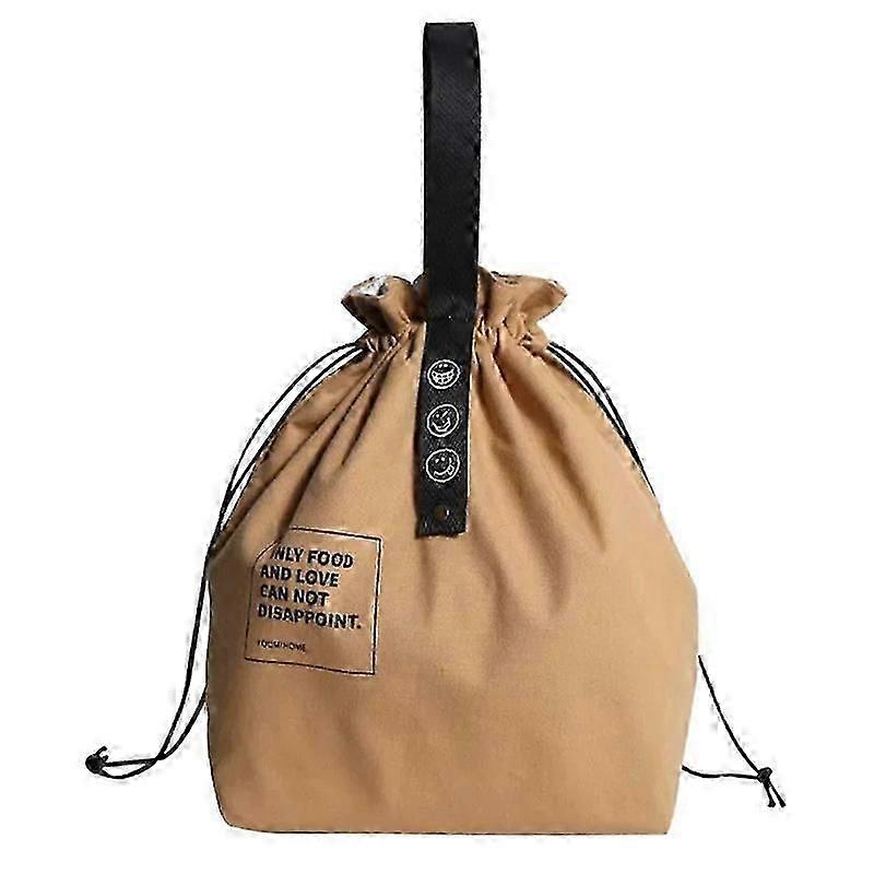 屋外ポータブルピクニックディナーコンテナキャンバスランチバッグ弁当箱ハンドバッグ学校新鮮なキーピングパイ