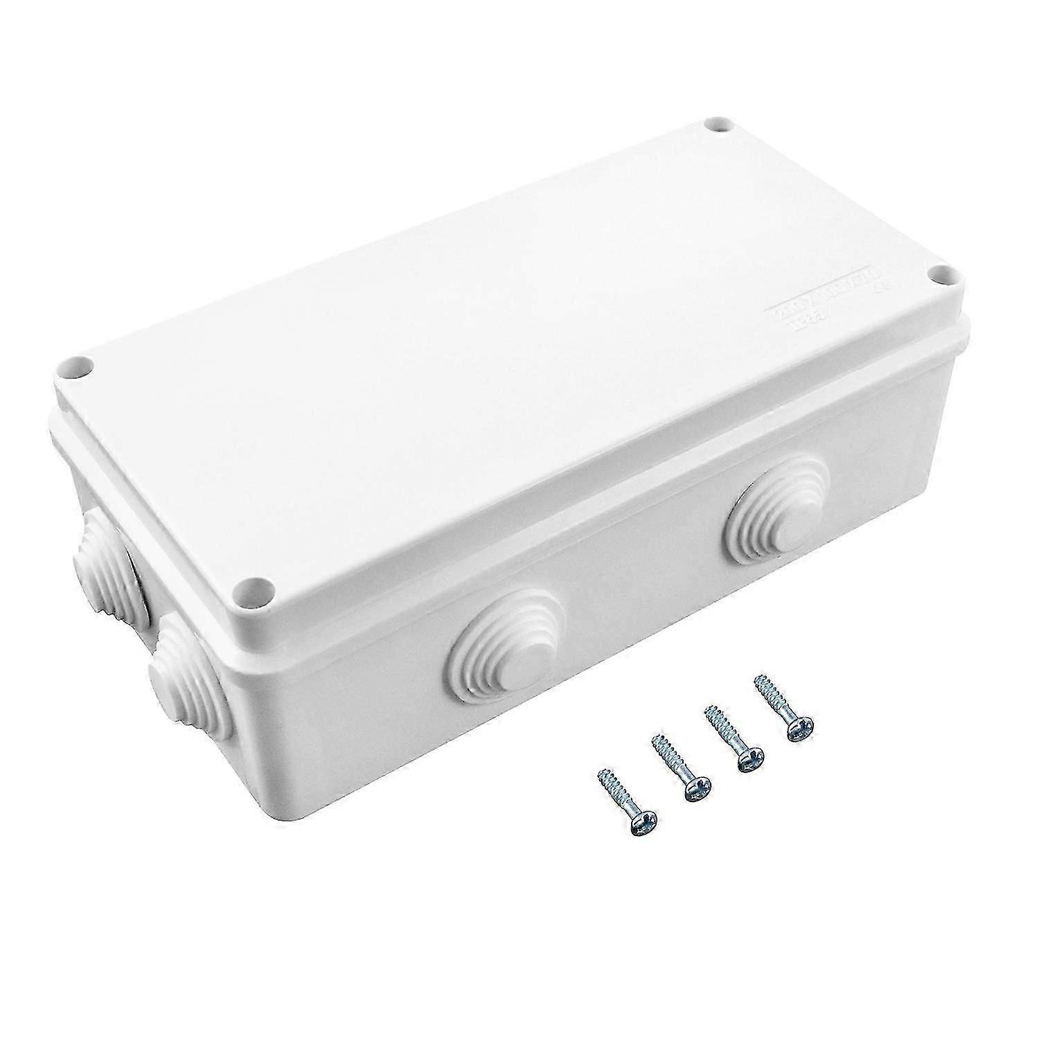 Junction box, IP65 in ABS plastic, waterproof exterior, White, 200 x 100 x 70 mm