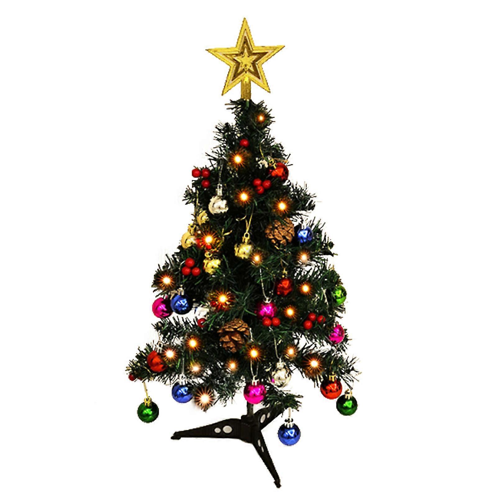 Pre-lit Mini Christmas Tree, Battery-Operated, Quick-Setup Tabletop Tree