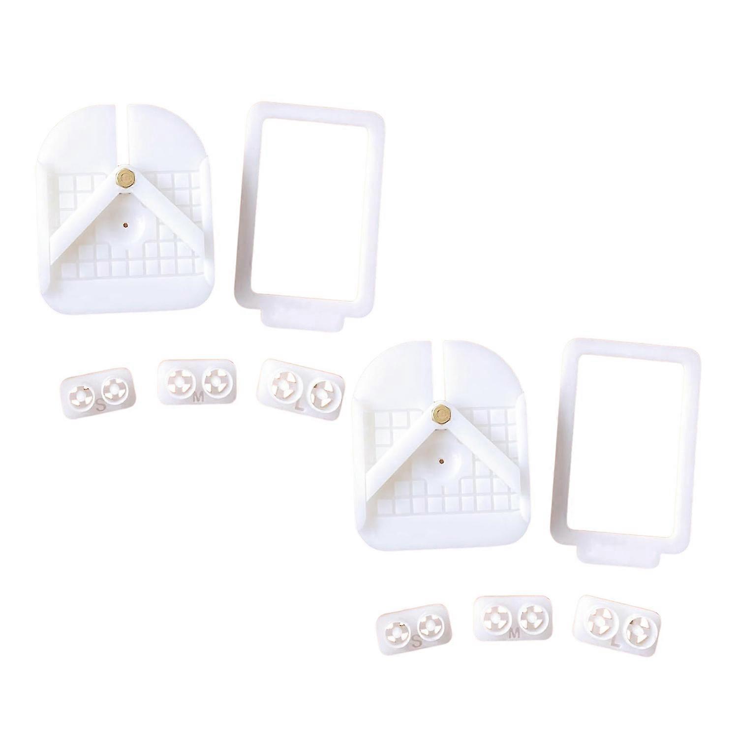 1/2 Sets Stud Post Embedding Tool 3 Sizes Cutter V-Shape Positioning Board Polymer Clay Jewelry Stud