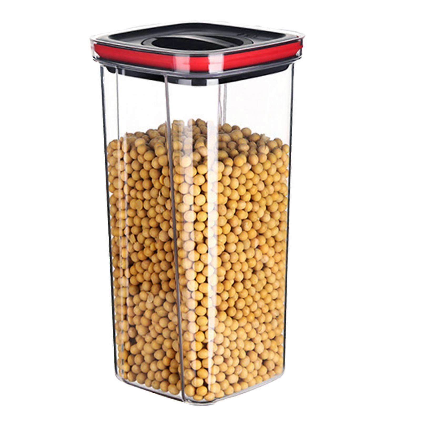 Transparent PET Storage Containers Stackable Durable and See-through Design for Grain Pasta Dried Fruit Storage