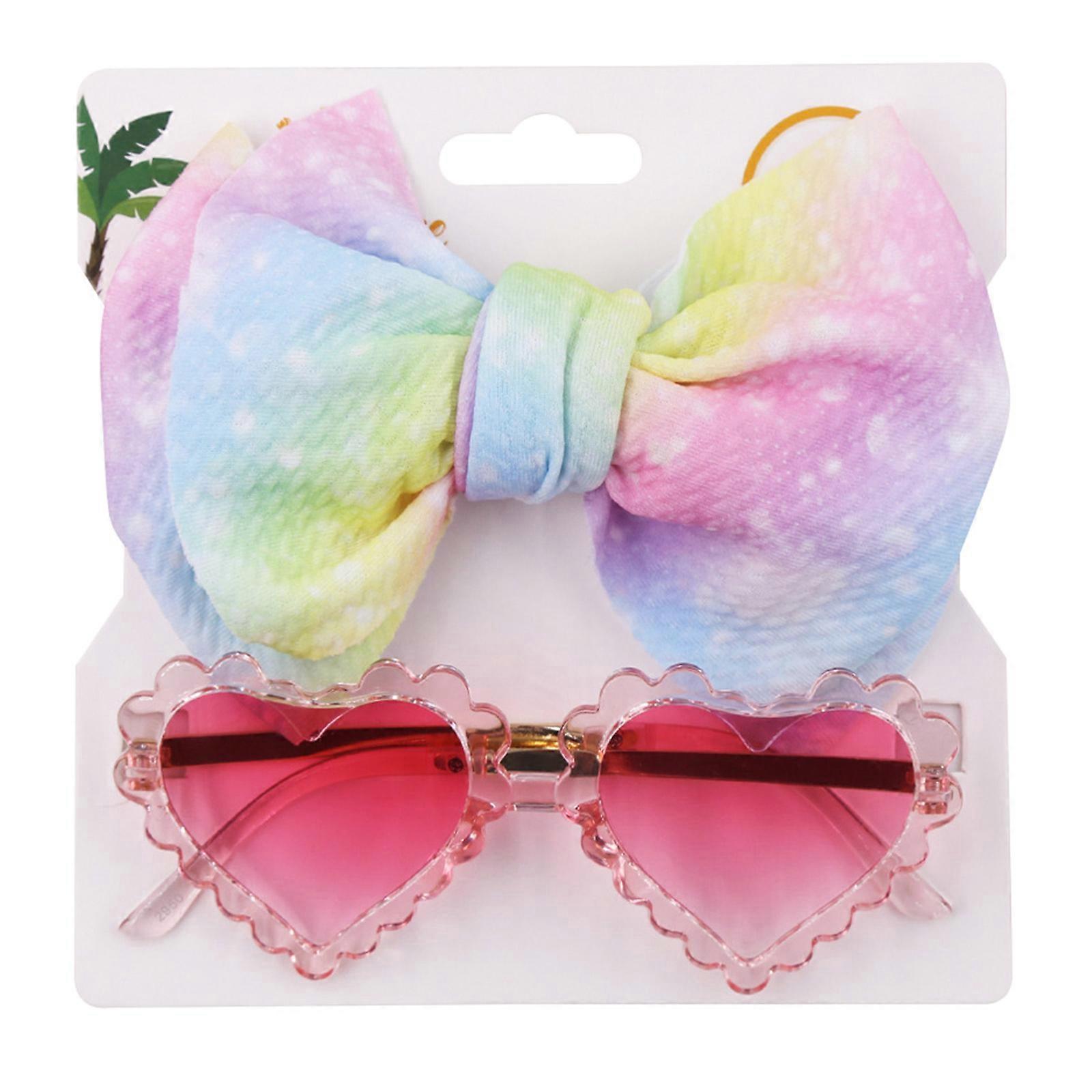 Multi-style Baby Sunglasses Headband Set Hearted Shaped 