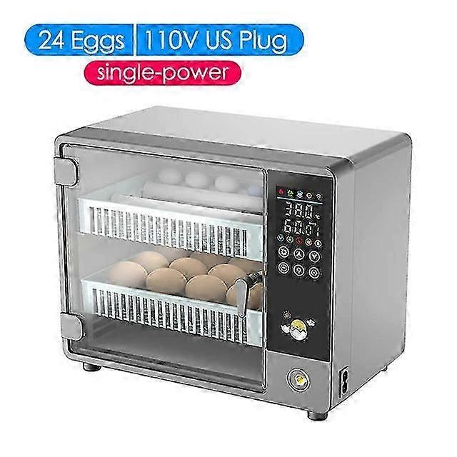 24-Egg Full Automatic Touch Temperature Control Incubator - Ideal For Chicken, Duck, Quail & Bird Hatchery