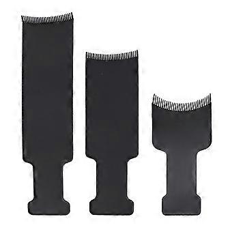 3 Pcs Highlight Comb Professional Highlight Board Hair Dye Board Hair Coloring Comb Hairdressing Tint Comb