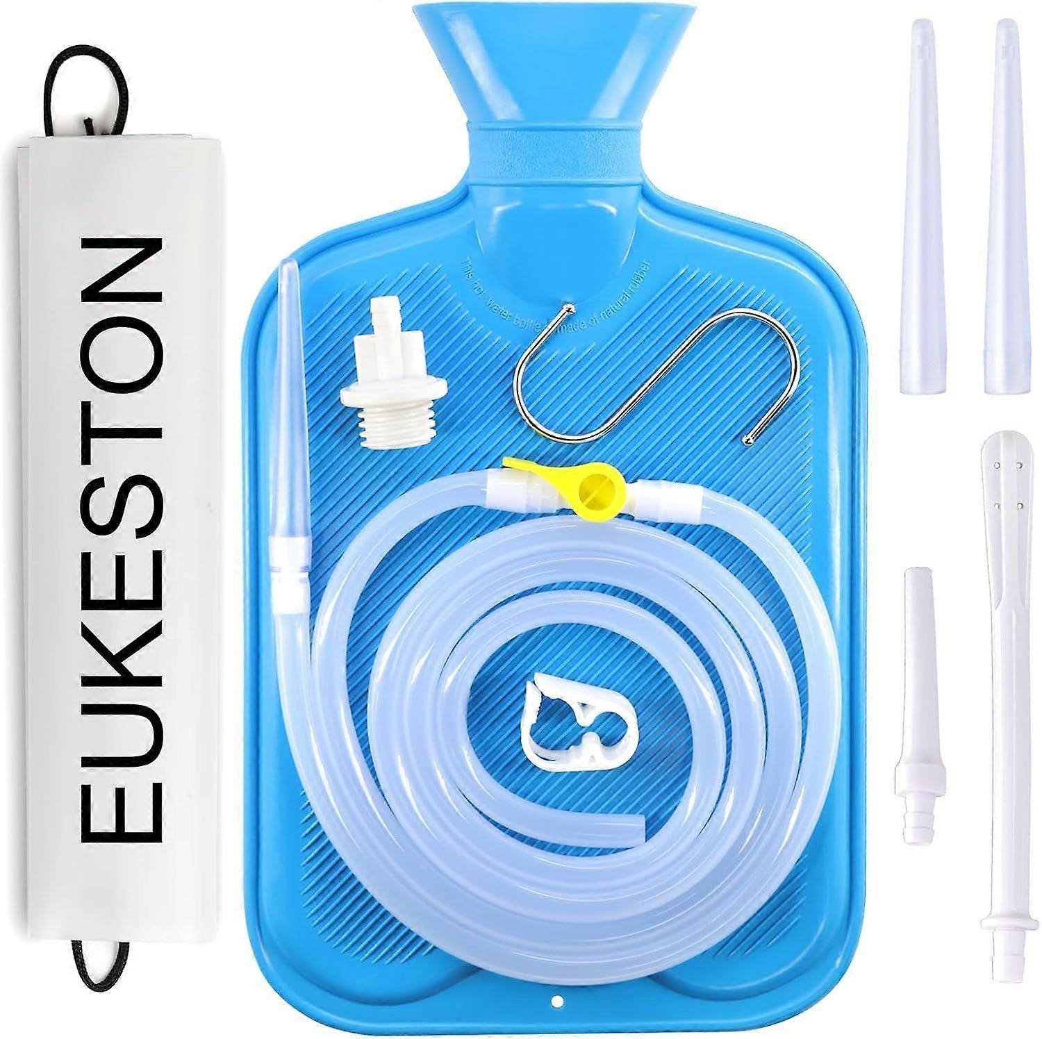 2025 Latest Model Enema Kit, 2L Enema Bag Kit with Silicone Hose, 5 Reusable