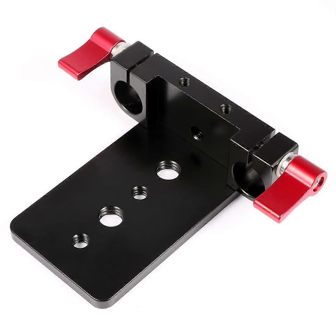 Tripod Mount Plate Base Mount Adapter Rod Clamp Railblock Block for 15mm Rod Support 5D2 5D3 550D DSLR Camera with 1/4 3/8 Hole