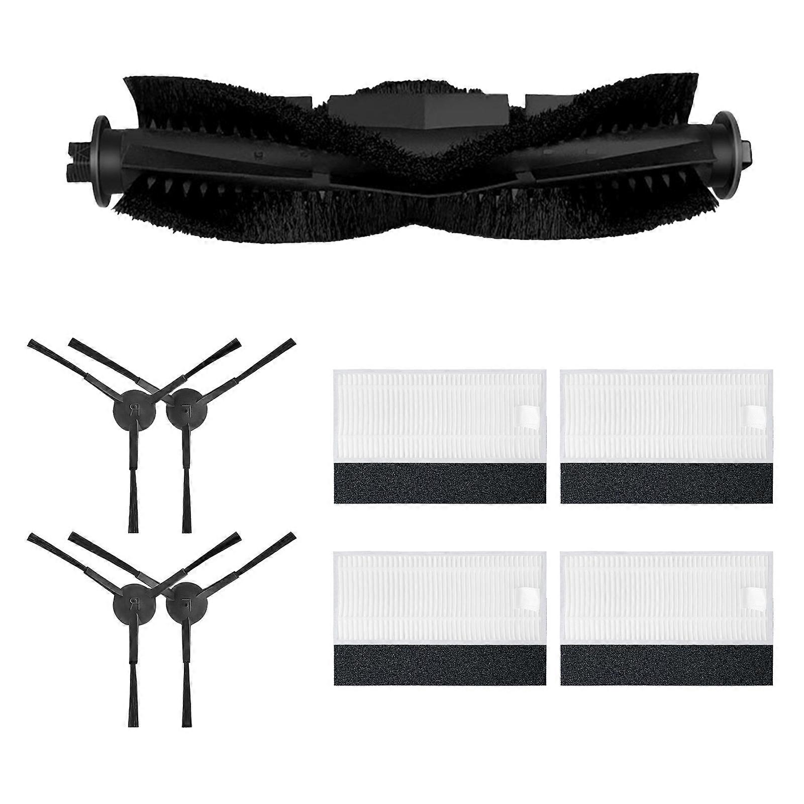 Main Brush/Side Brush/Filter Sweeper Replacement Accessories for Lubluelu Sweeper SL60D (1x Main Brush+ 2 Pair of Side Brushes + 4x Filters)