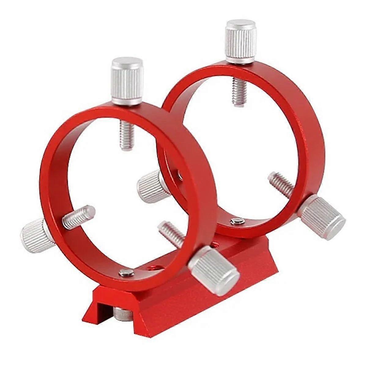 Telescope Guide Dovetail 90mm Plate Base Red 68/80/90/102mm Hoop Ring Focus Finder Scope Astronomy Accessory(Hoop 60mm)
