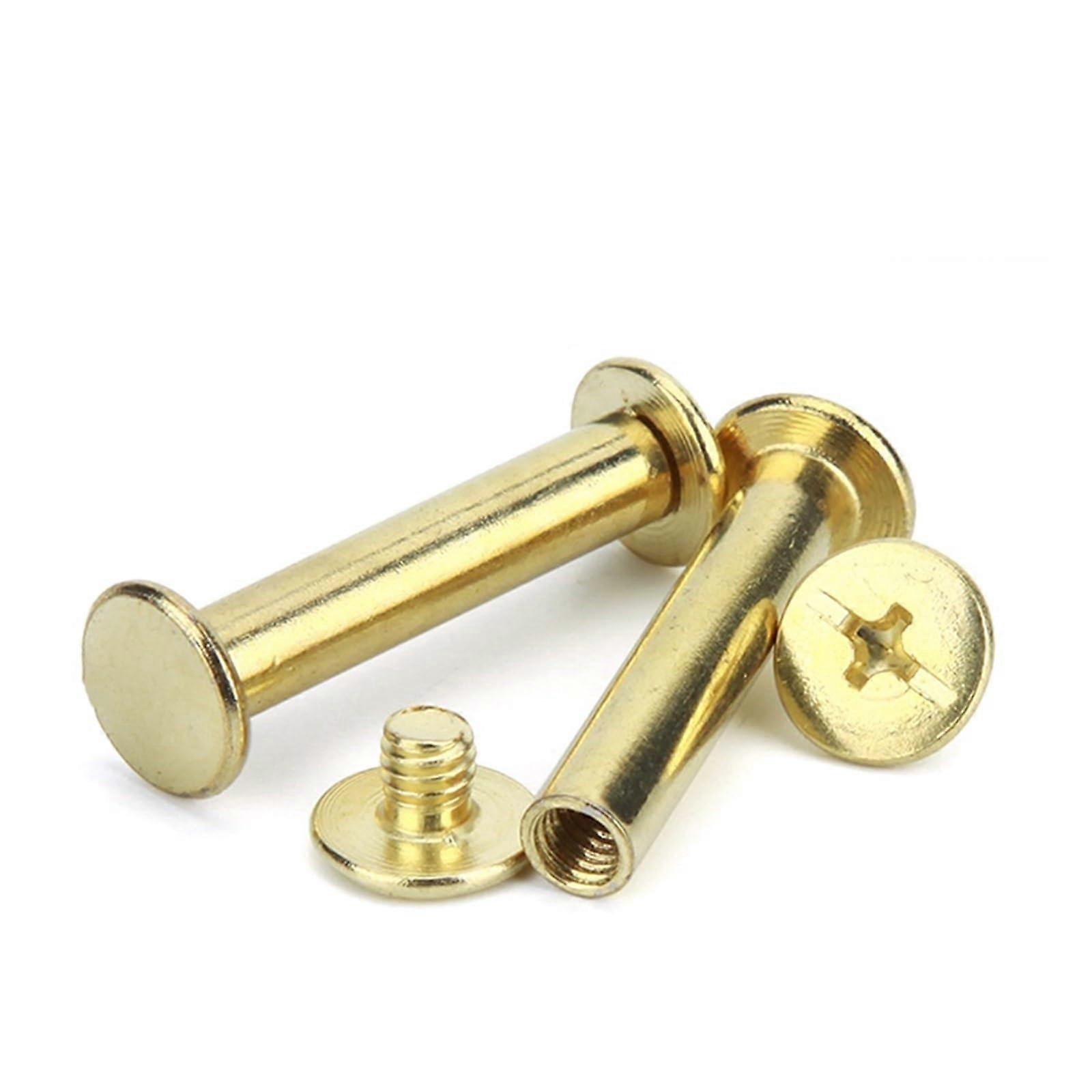 M4 M5 Chicago Screw Rivet, Carbon Steel Rivet Screw Set, M5x20 Size, 110 Pieces, Durable Steel Coppering