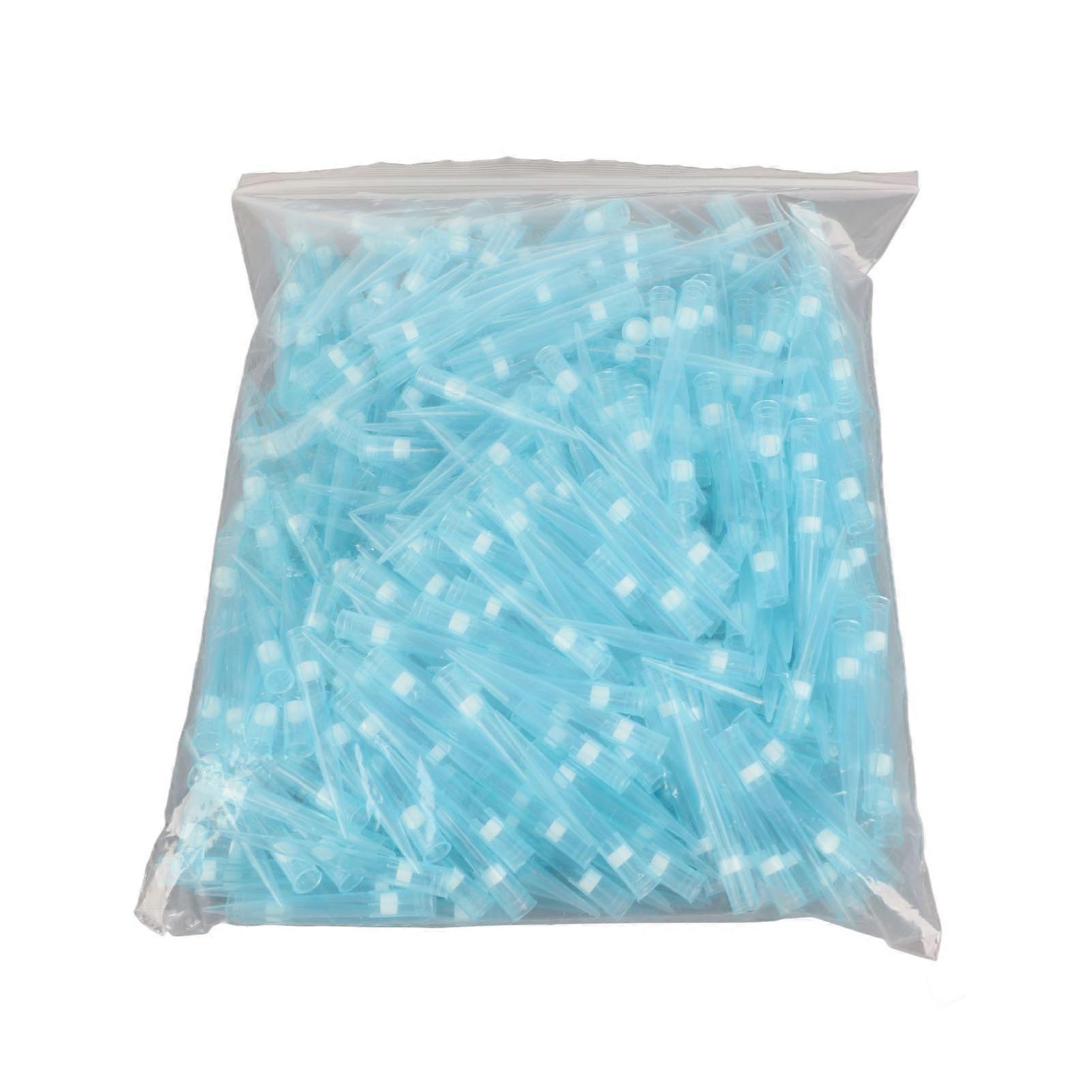 Pipette Tip PP Plastic Transparent Universal Liquid Pipette Filter Tip for Laboratory 500PCS 7cm 1000ul