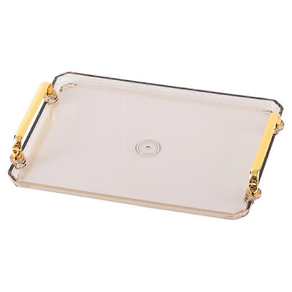 Rectangular household plastic dinner plate storage plate transparent