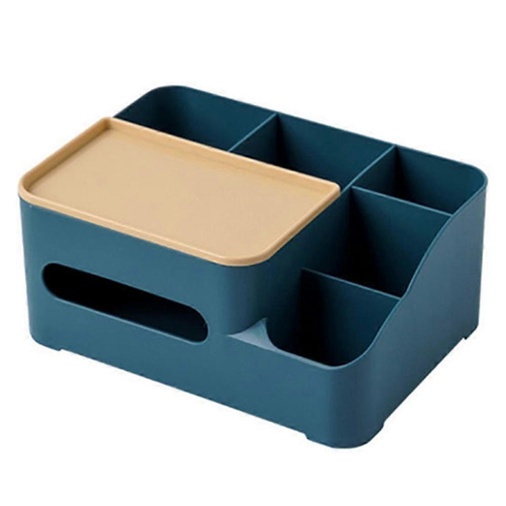 Rectangular Tissue Box Cover Holder with Storage, House Tissue Paper Box