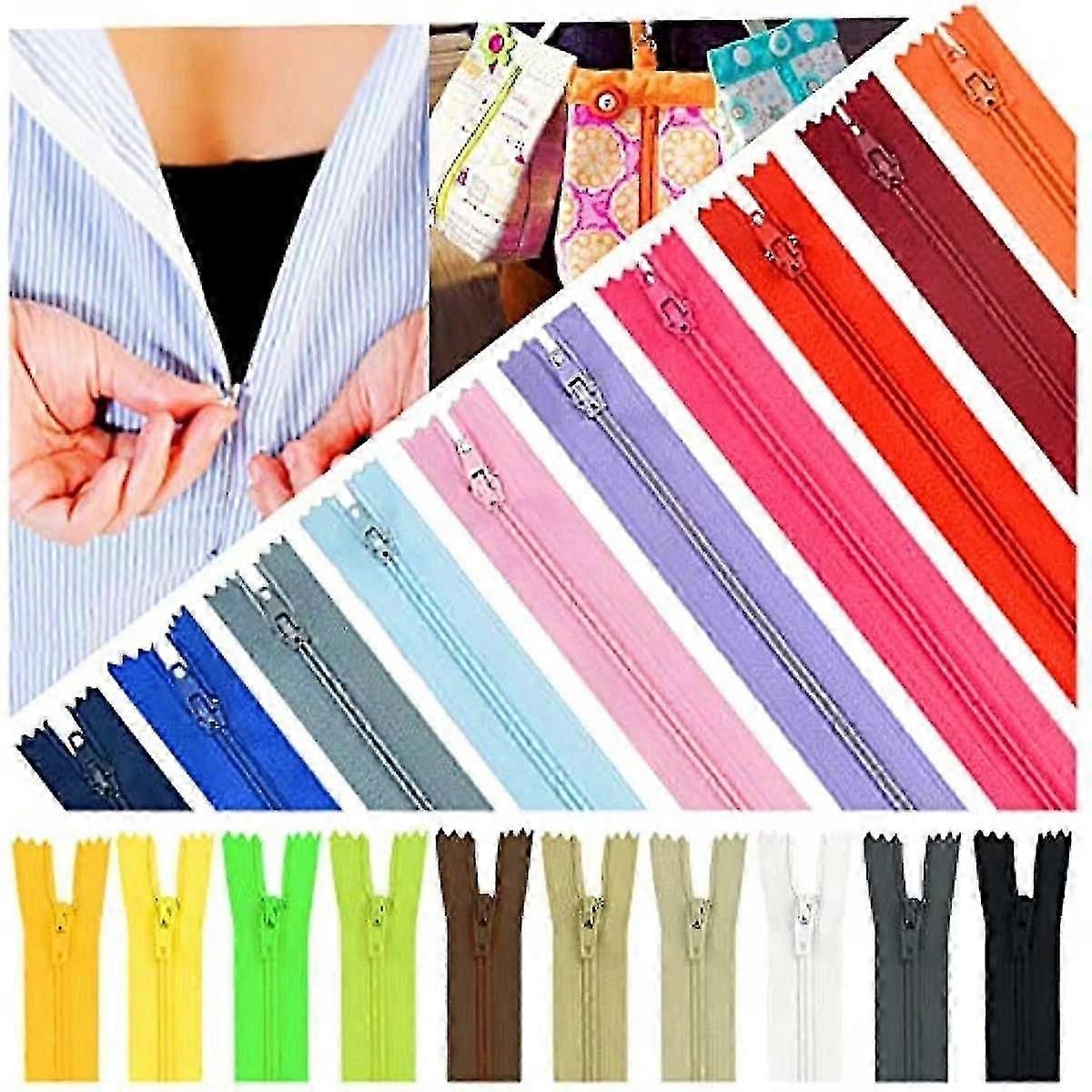 100 db 9 hüvelykes nylon tekercs cipzárak varró cipzárak színes cipzárak zárt végű cipzárak ömlesztett cipzáras kellékek varráshoz varrótáska párnák cr