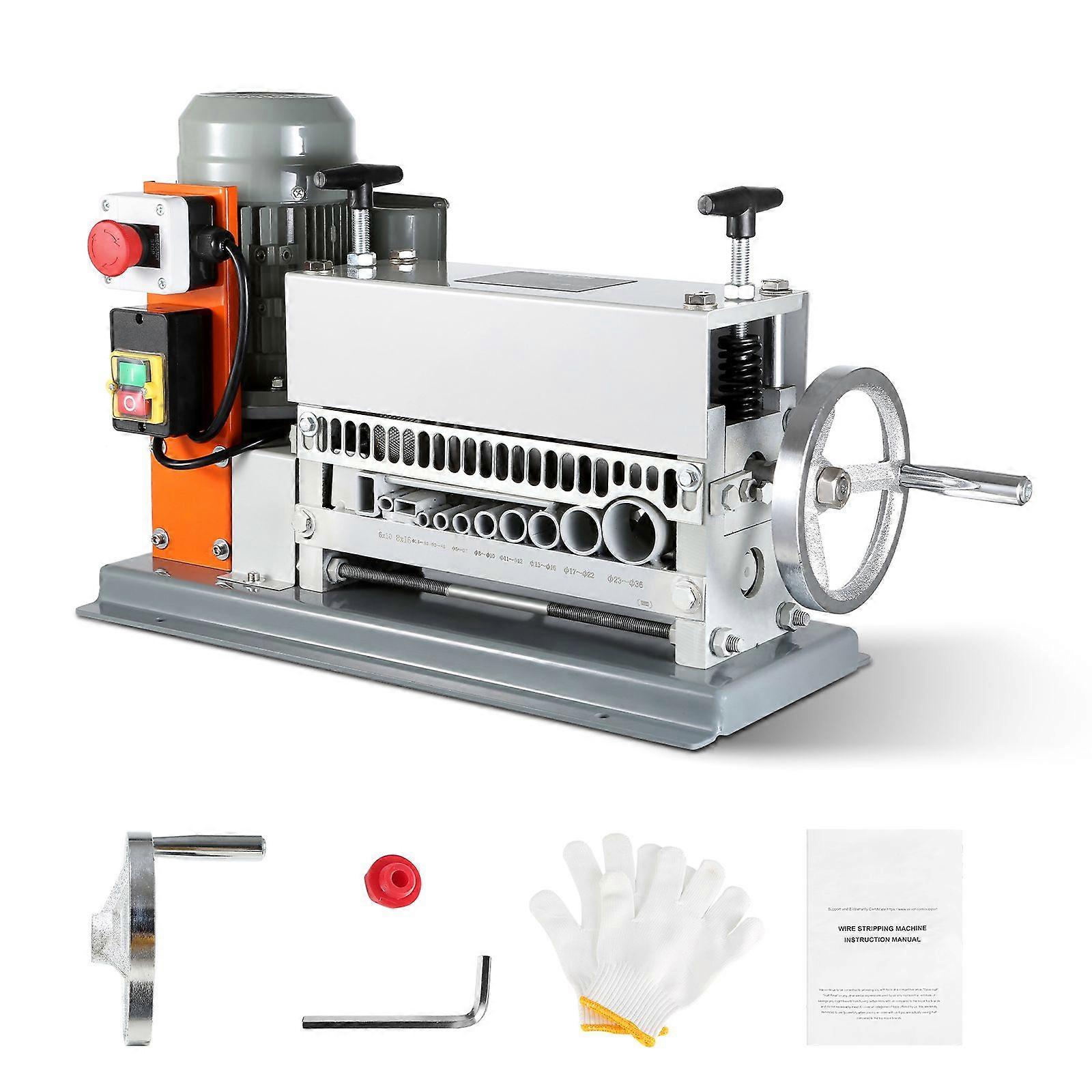 Αυτόματη μηχανή απογύμνωσης καλωδίων, ηλεκτρικός μηχανοκίνητος απογυμνωτής καλωδίων 0.06 "-1.42", 370 W, 88 ft / min