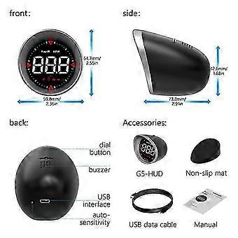G5 GPS HUD Slimme Digitale Snelheidskilometerteller Overspeed Auto Alarm Hoofd Omhoog Display Voor Alle Auto Universele Kompas Projector goed