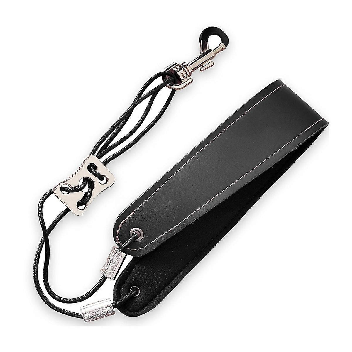 Saxophone Neck Strap Adjustable Clarinet Neck Band Soft Leather Padded Saxophone Strap for Alto and Tenor Saxophone