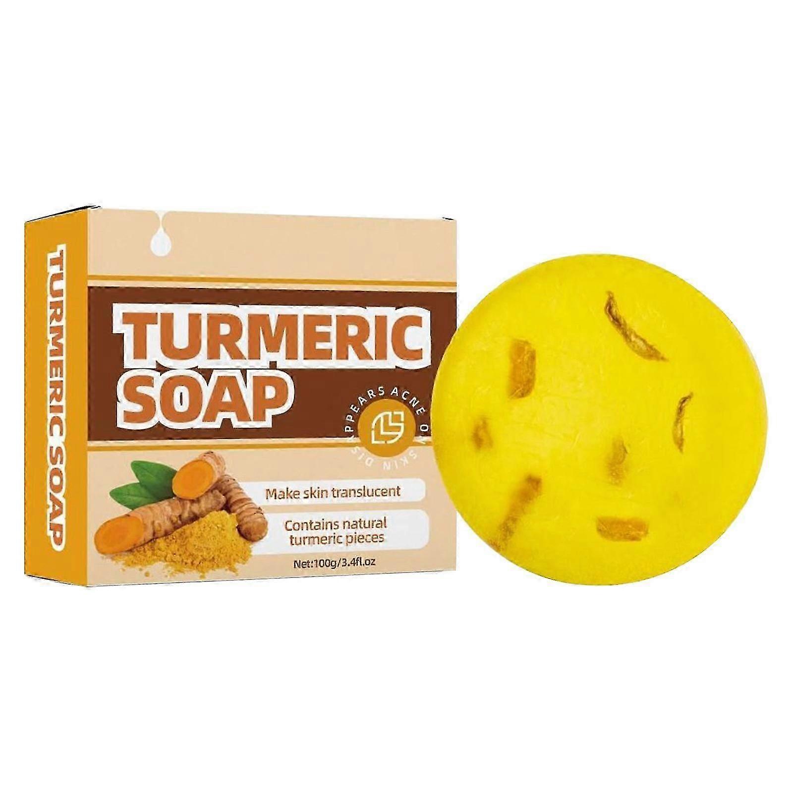 Turmeric SoapFade Pimple MarksBrighten ComplexionSoapEssential Oil Soap 100g