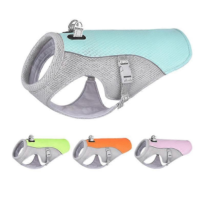 犬用冷却ベスト調節可能な夏服犬用クーラージャケット屋外ハイキング、ウォーキング、キャンプ用-L-ブルー