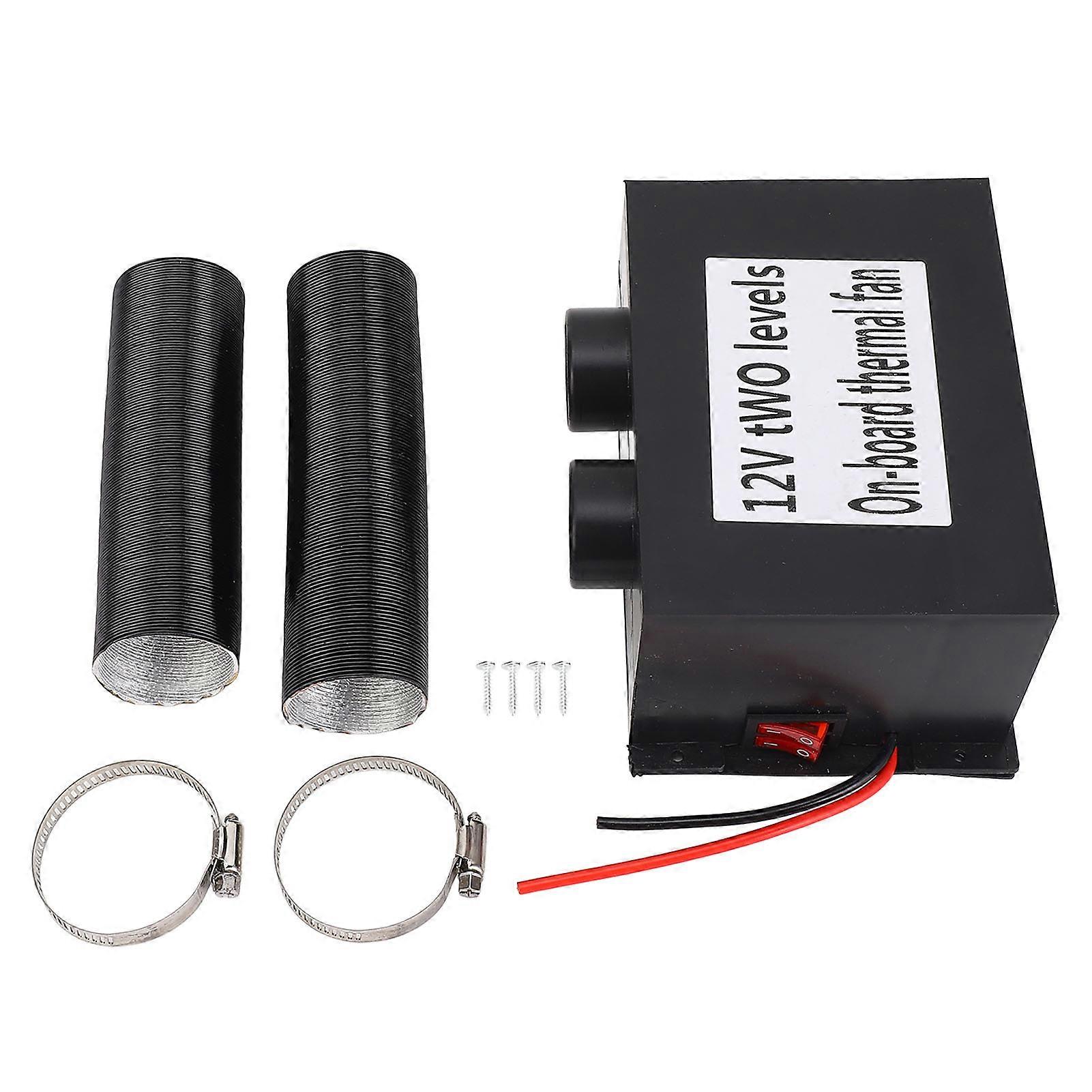 2 孔汽车加热器 DC 12V 600W 便携式小型电动挡风玻璃除霜器套件加热器除雾器，适用于卡车车辆冬季