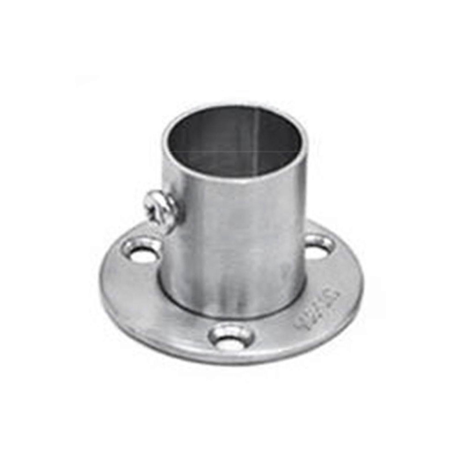 Support de tringle de penderie en acier inoxydable, support d'extrémité de douille pour tringle de penderie