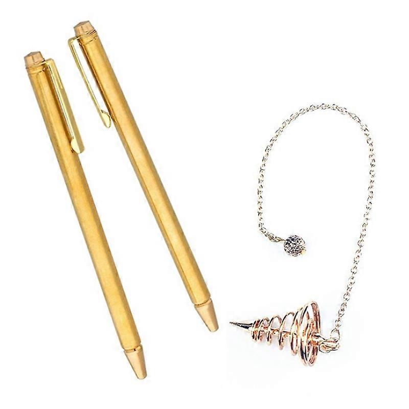 3 Pieces Divining Rods Copper and Dowsing Pendulum,Retractable