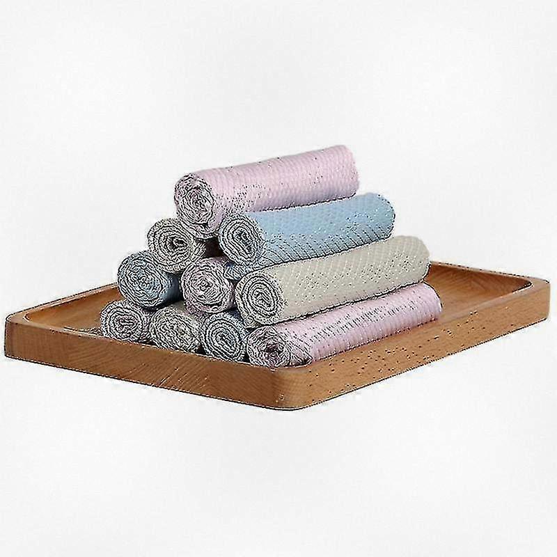 Fish Scale Microfiber Cleaning Cloth Reusable Wave Pattern Glass Polishing Rag No Scratch No Streak