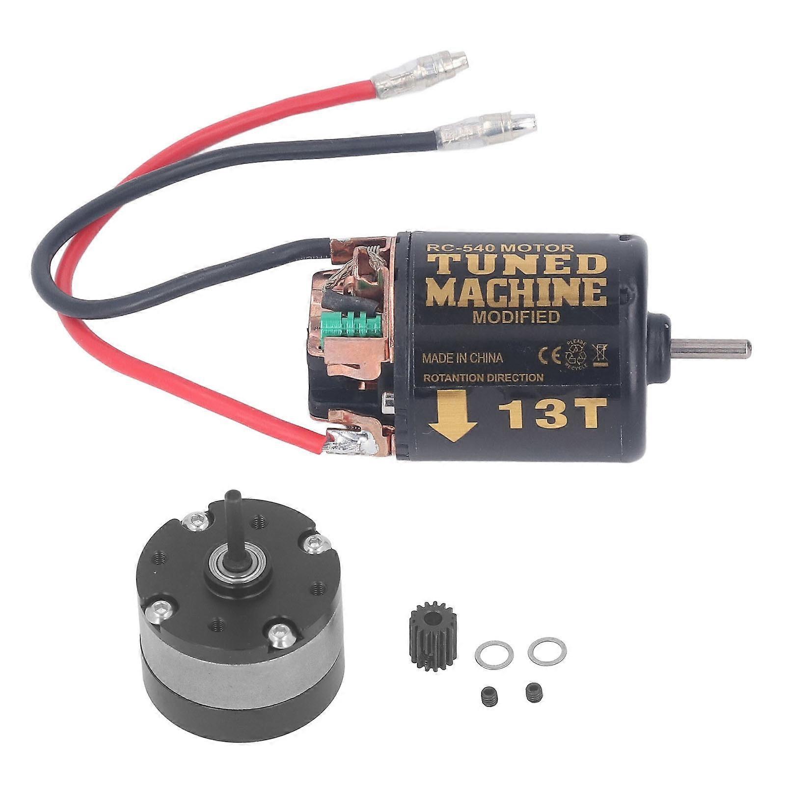 RC Gearbox Mount 540 Brushed Motor with 1/3 Reduction Planetary Box 15T Gear for 1/10 RC Crawler Car