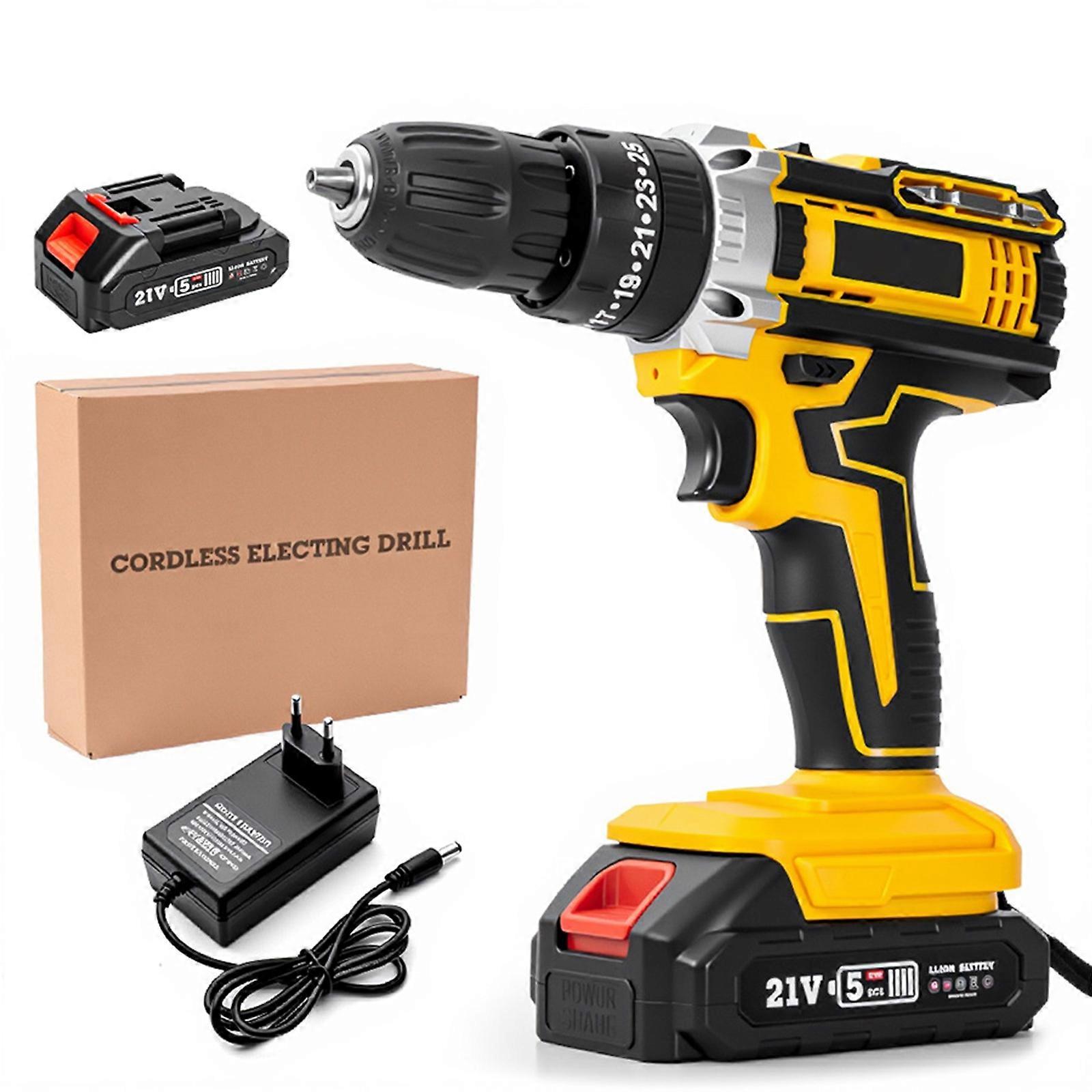Cordless Brushless Hammer Drill Cordless Impact Drill Electric Screwdriver Power Tool Electric Screwdriver Hand Drill Multicolor