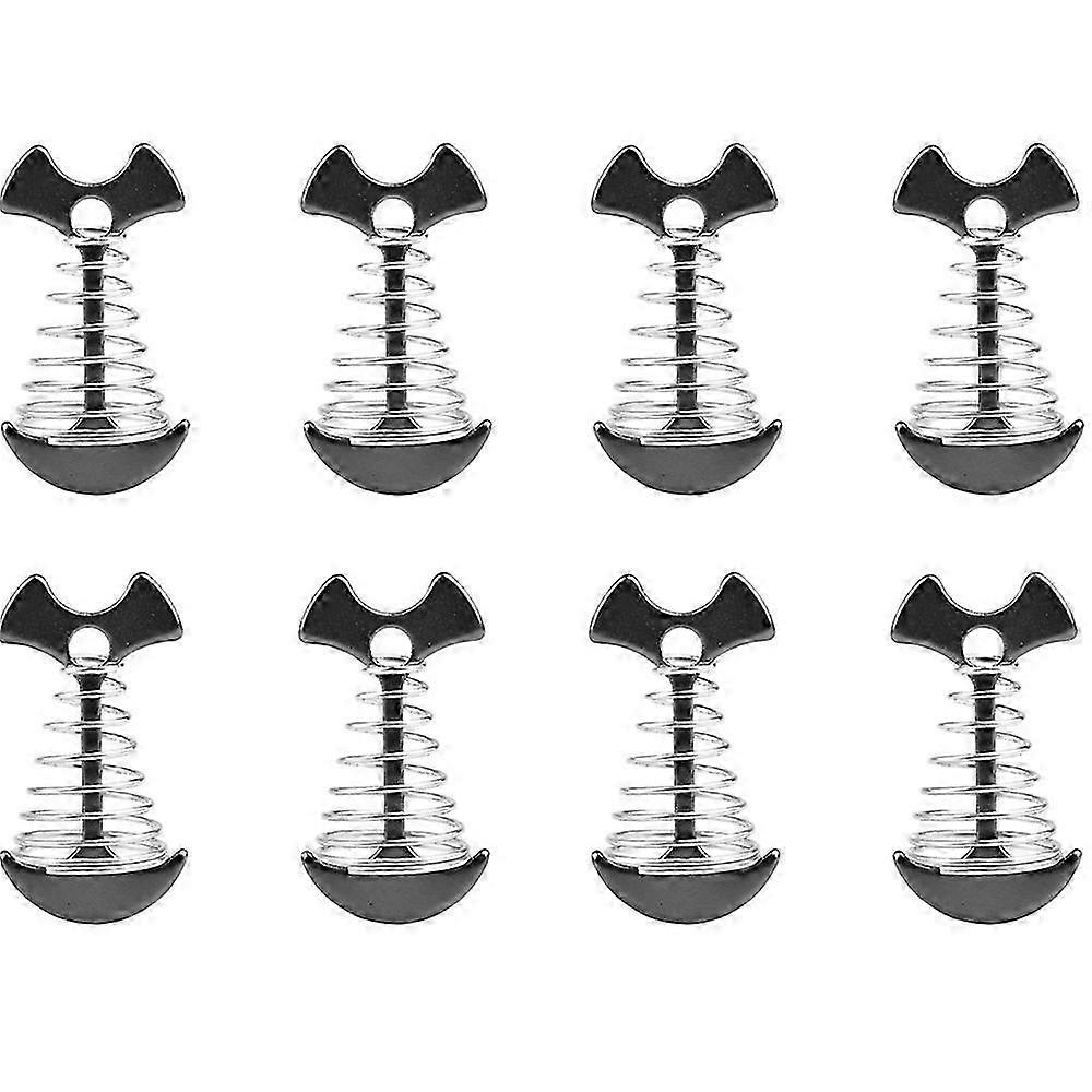 Fishbone Tent Stakes with Spring Rope Hook Cord Adjuster Tensioner Kit for Camping on Wood Platform