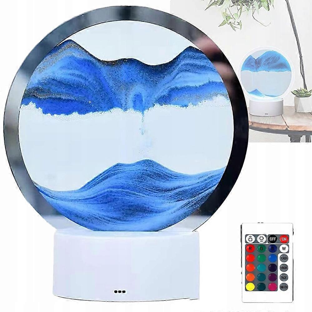Table Lamp Touch Hourglass Painting With Moving Sands 3d + Remote Control