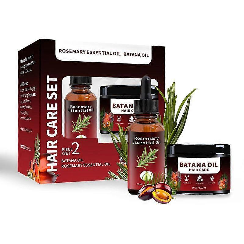 Αιθέριο έλαιο δεντρολίβανου και σετ ελαίου Batana για θρέψη και αναζωογόνηση μαλλιών, φυσική φόρμουλα αναζωογόνησης μαλλιών Batana, έλαιο Batana, έλαιο δεντρολίβανου για τα μαλλιά