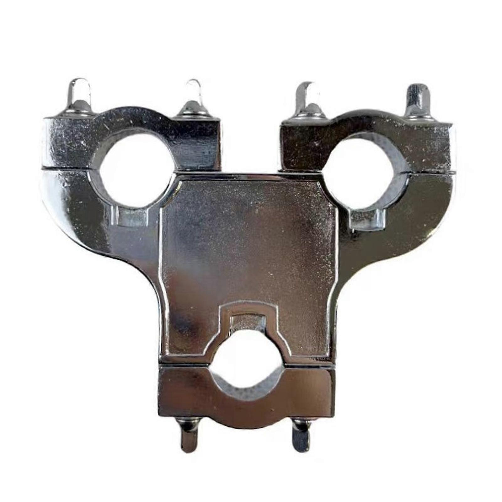 Drum Set Pipe Clamp Drum Accessory Drum Expansion Clip Metal Drum Seats Connector Clamp Three Hole Drum Clamp Connector