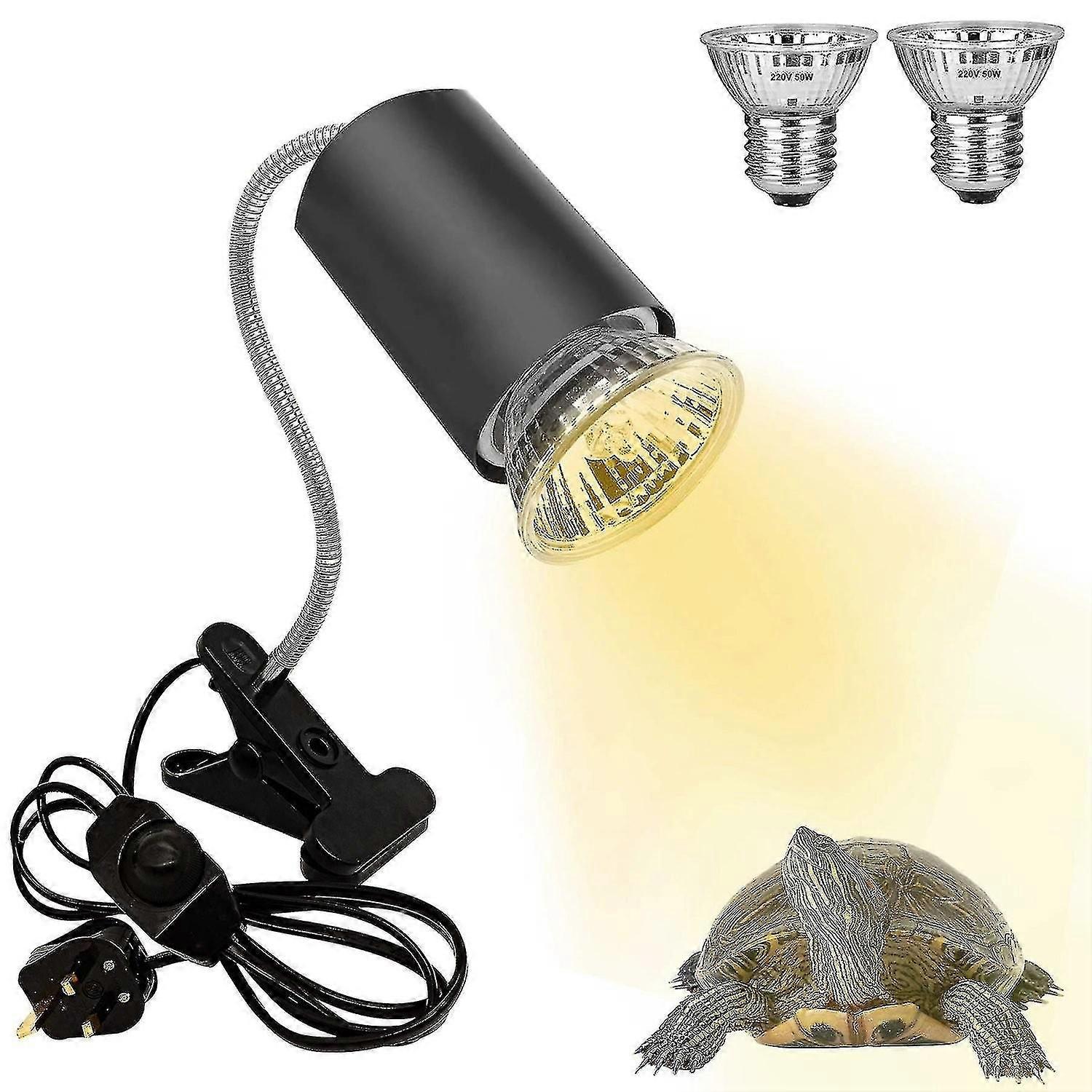 Pet Heat Lamp, Turtle Warming Lamp Set Clip Holder E27 Holder Heat Lamp Turtle Bath Lighting