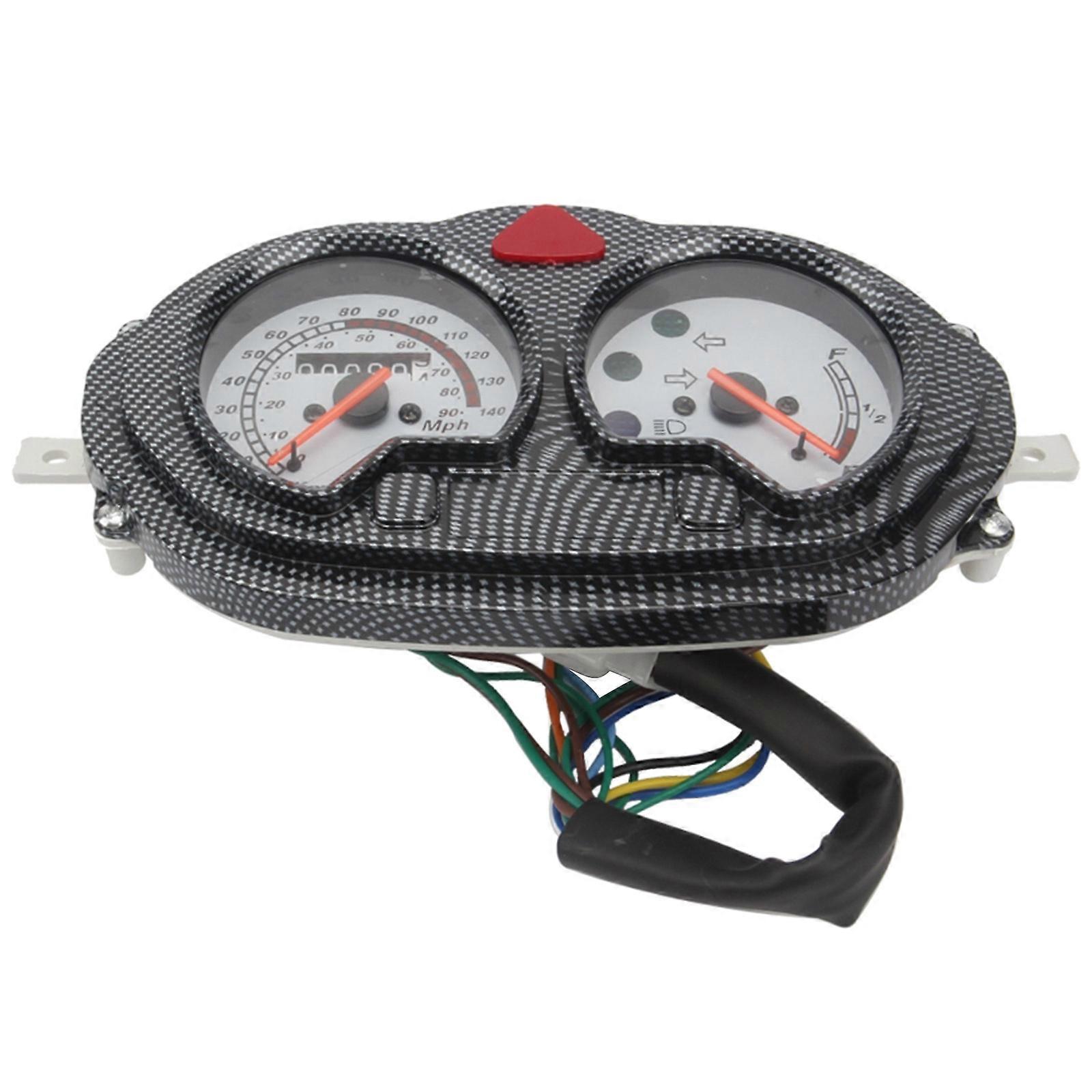 Motorcycle Instrument Cluster Assembly12V High Accuracy Speedometer Bike Gauges Assembly Simple Installs for 150cc Bikes