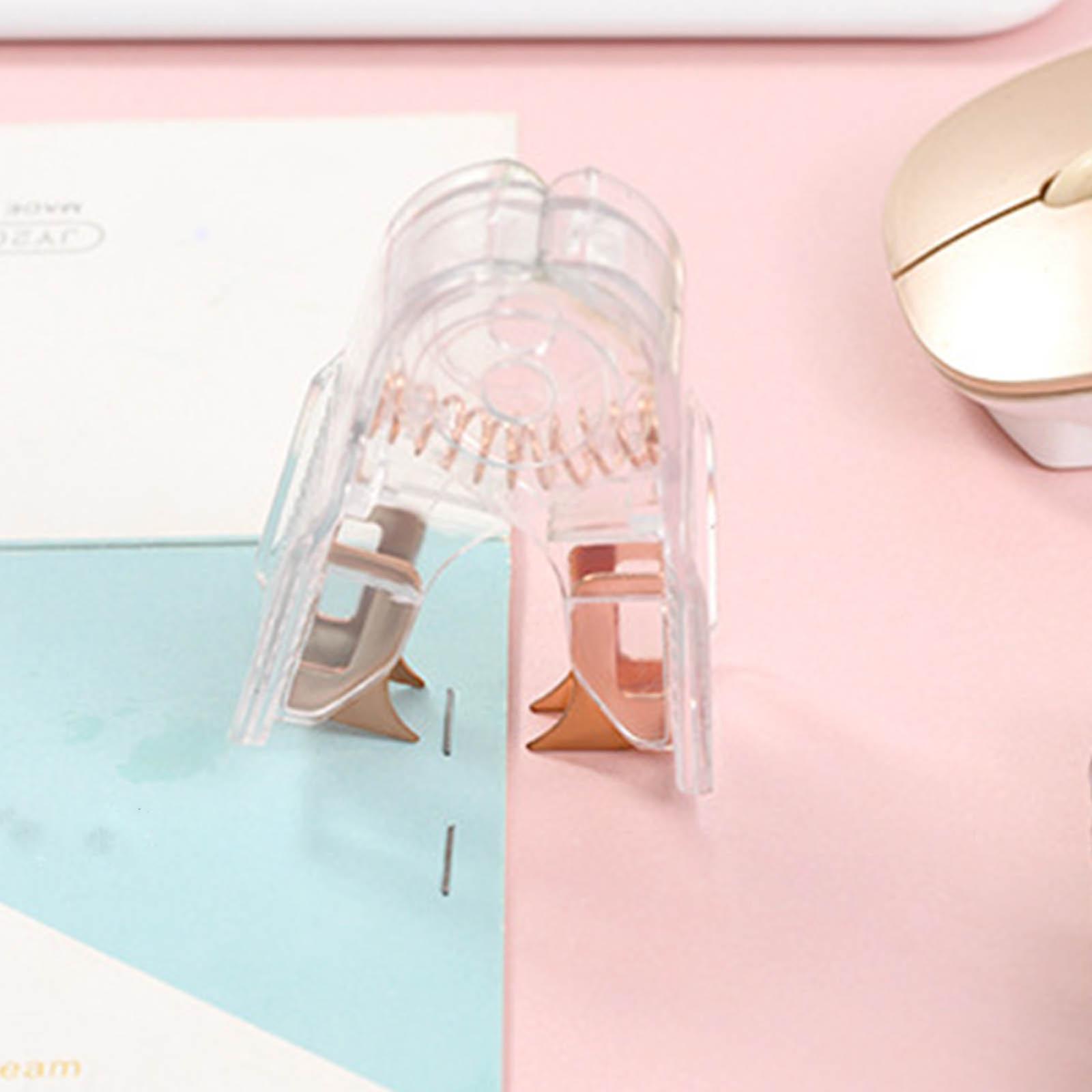 Agrafeuse et dégrafeuse en forme de rose, dorée, transparentes, pour la maison, le bureau ou l'école, disponibles en plusieurs couleurs.