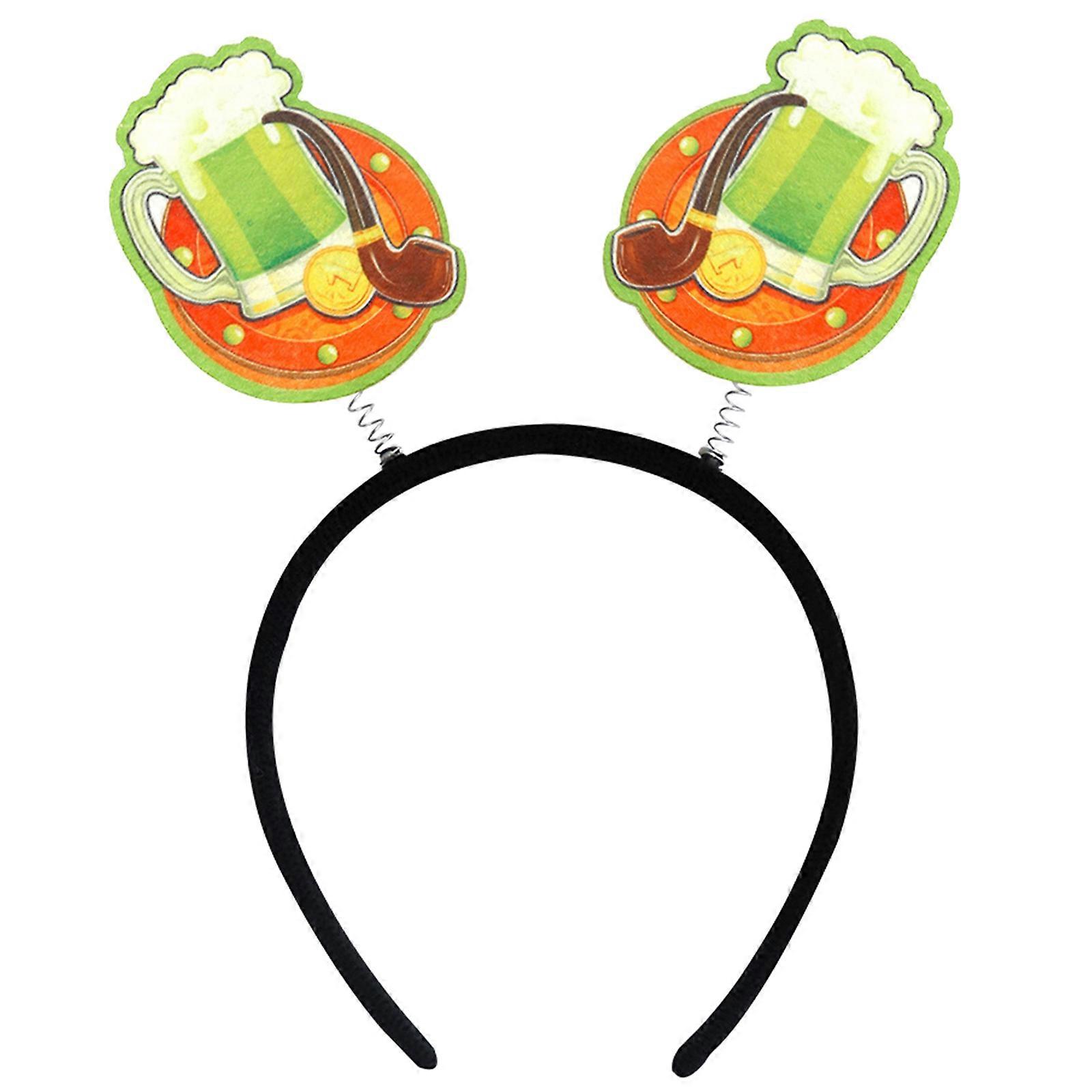 SaintPatrick Day Headband Irish Shamrock Headband Mardi GrasHeadband Irish Green Headband Irish CarnivalHeadband  beer pipe