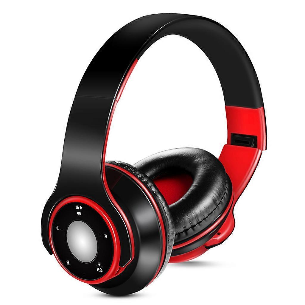 Hot Selling Headset Folding Bluetooth5.0-compatible TF Card Reader Headset Classic 4-color Wireless Headsets Stereo 10M Red
