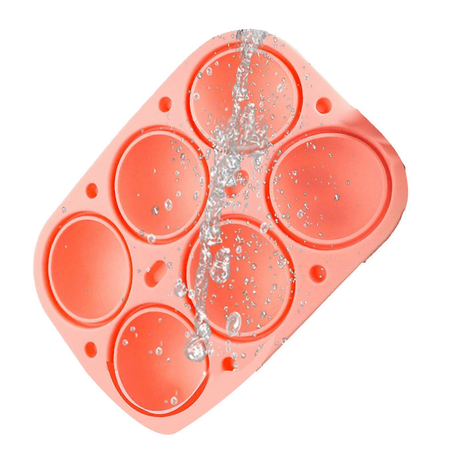 6 Grids Ice Ball Maker Spherical Ice Mould Flexible Silicone Round Ice Cube Tray Single 4.5cm 50ml Capacity 