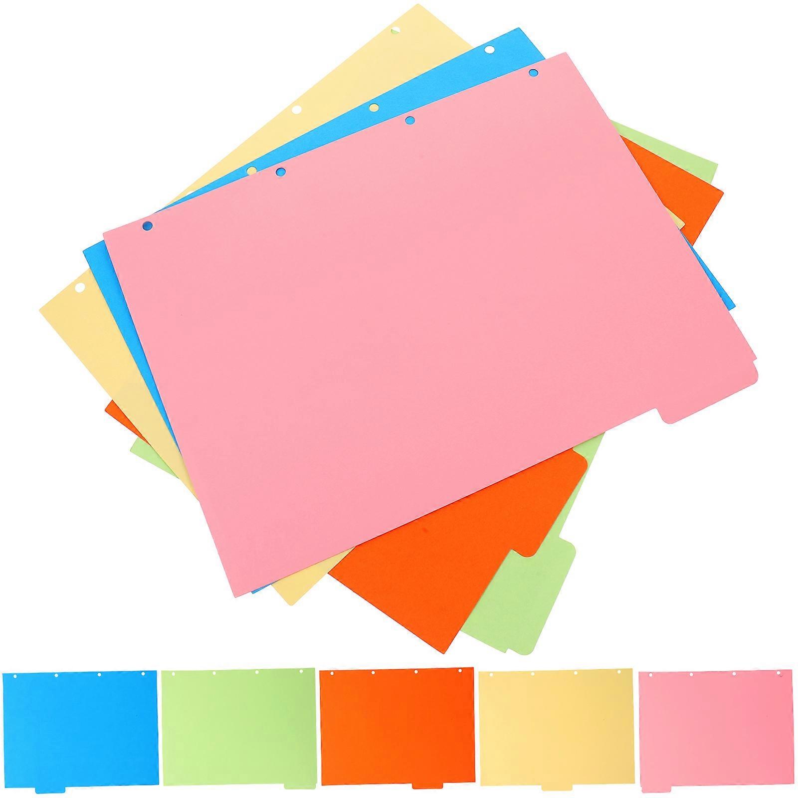 Colored Binder Dividers for Notebook Index Practical 2Sets Loose Leaf
